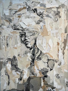ODE TO THE GRACEFUL: A unique abstract figurative collage on canvas