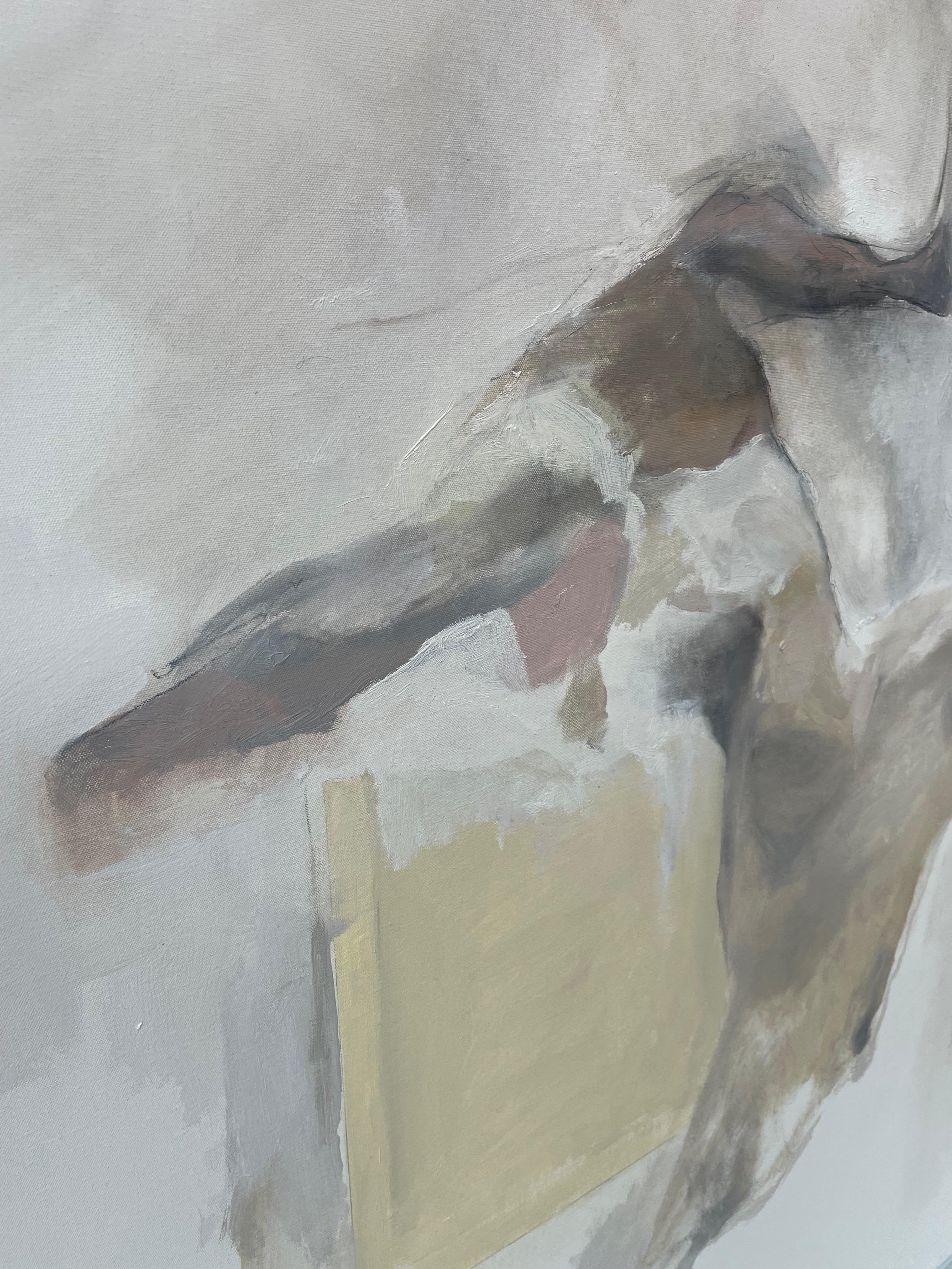 RECOLLECTION: Large figurative abstract painting on canvas For Sale 11