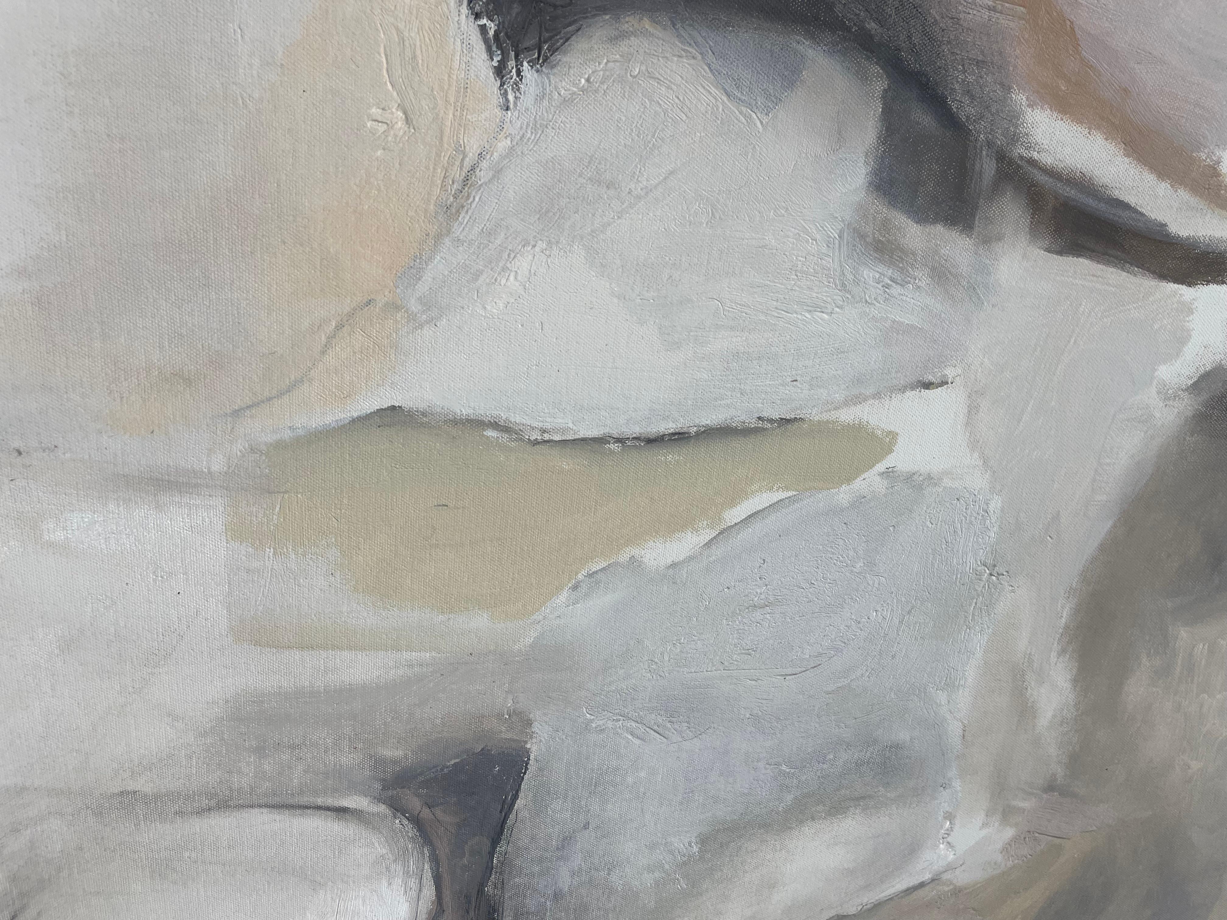 RECOLLECTION: Large figurative abstract painting on canvas For Sale 12