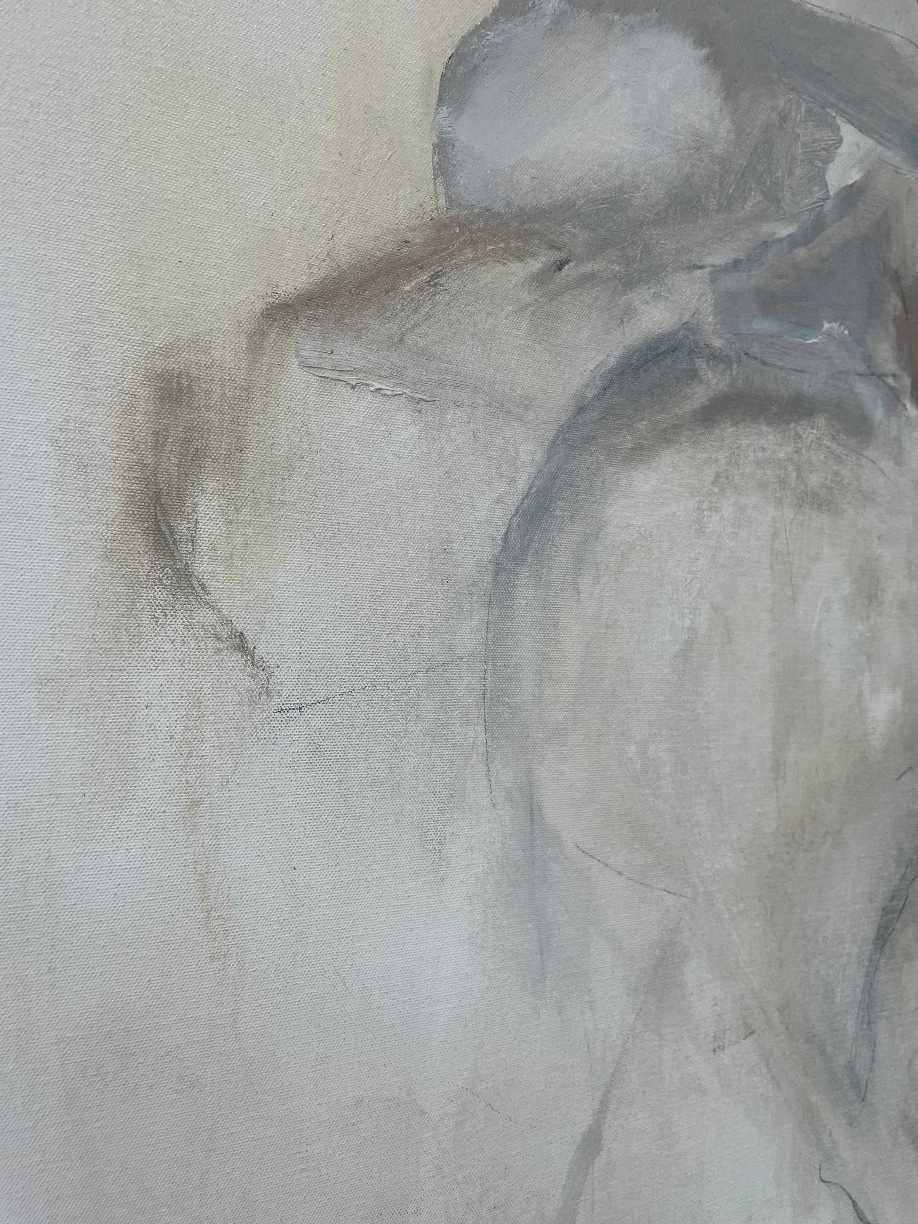 RECOLLECTION: Large figurative abstract painting on canvas For Sale 4