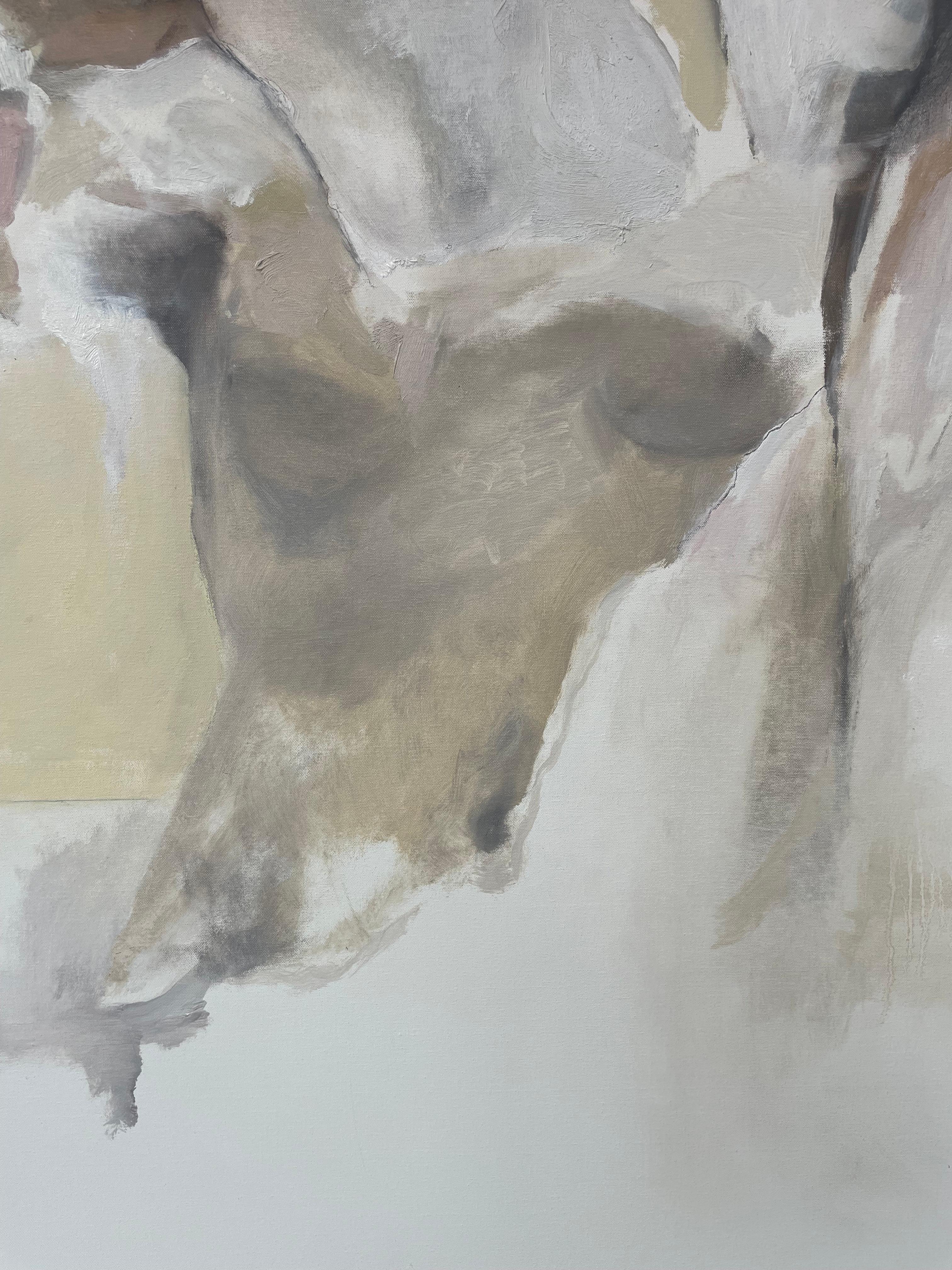 RECOLLECTION: Large figurative abstract painting on canvas For Sale 6