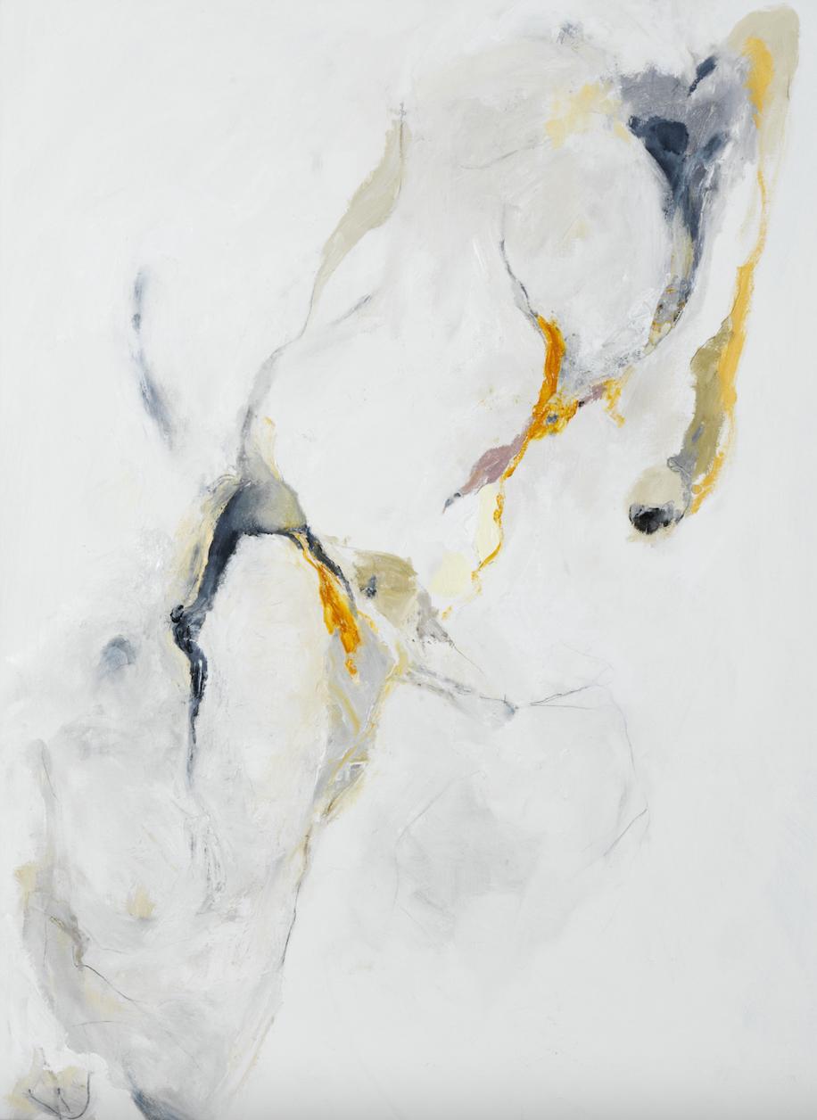 THE ANGULATED: A large unique abstract figurative painting on canvas - Mixed Media Art by Hans Neleman