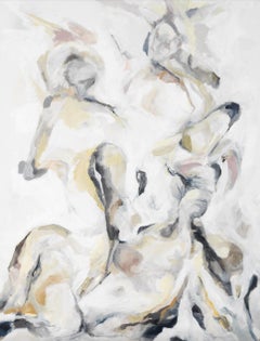 Une grande peinture figurative abstraite sensuelle sur toile - EPICS