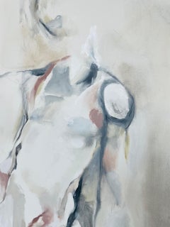 Une grande peinture abstraite figurative sensuelle sur toile - SURMOUNT