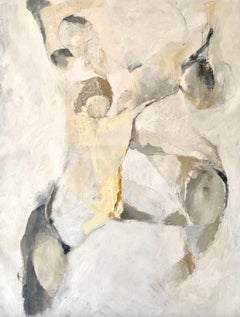 THE DUAL (Mother & Child) A large abstract figurative painting on canvas