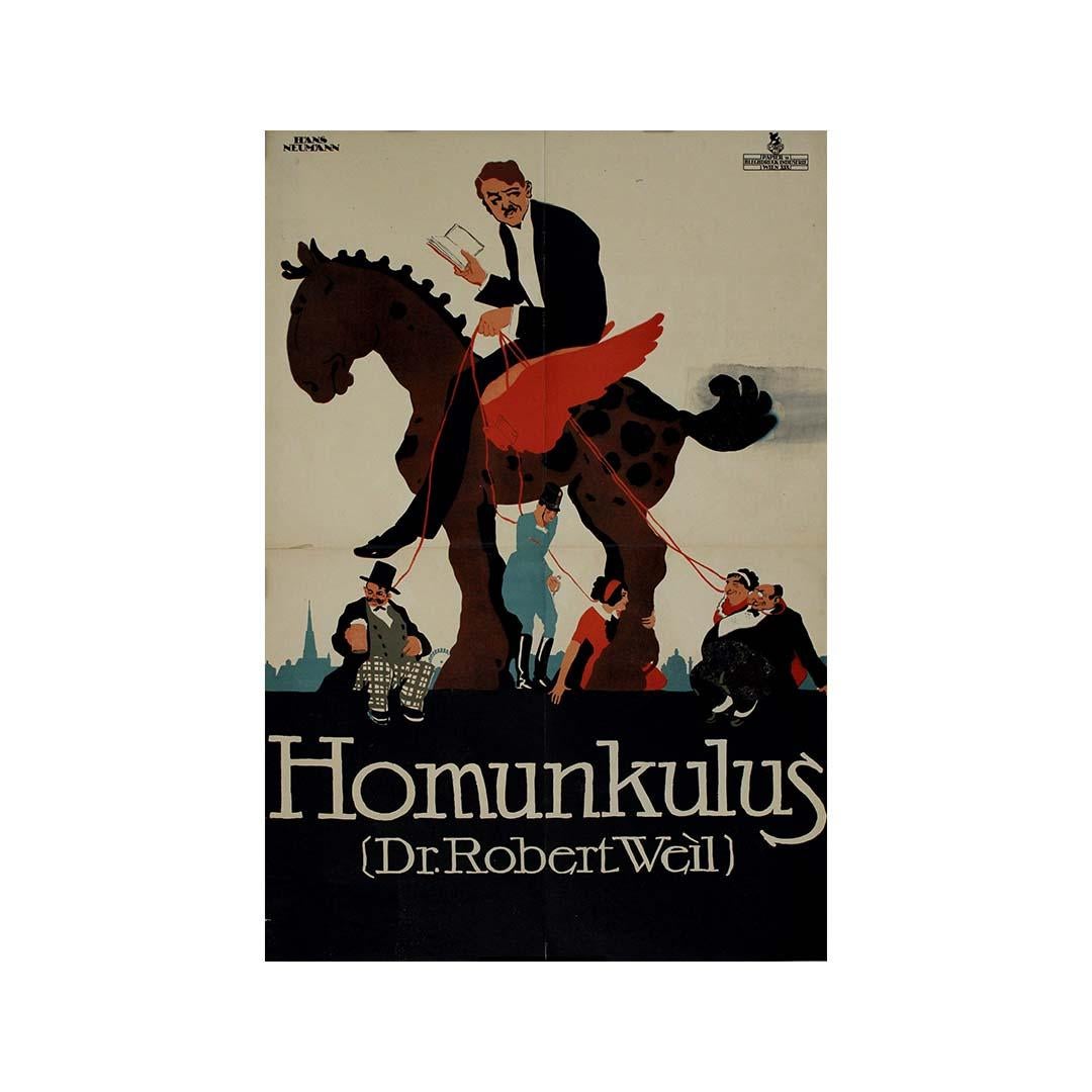 1919 original movie poster for Homunkulus, created by Hans Neumann For Sale 3