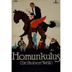 1919 original movie poster for Homunkulus, created by Hans Neumann
