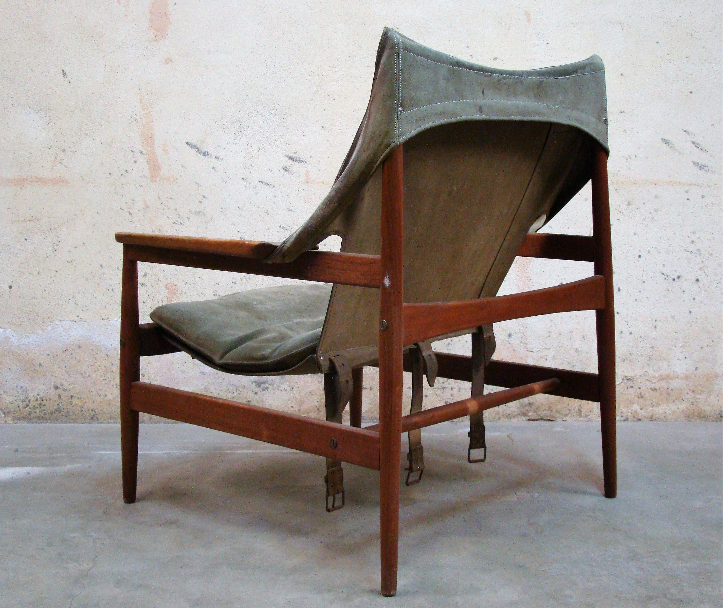 Hans Olsen Antelope Chair for Viskadalens Mobler in Original Suede Leather For Sale 4