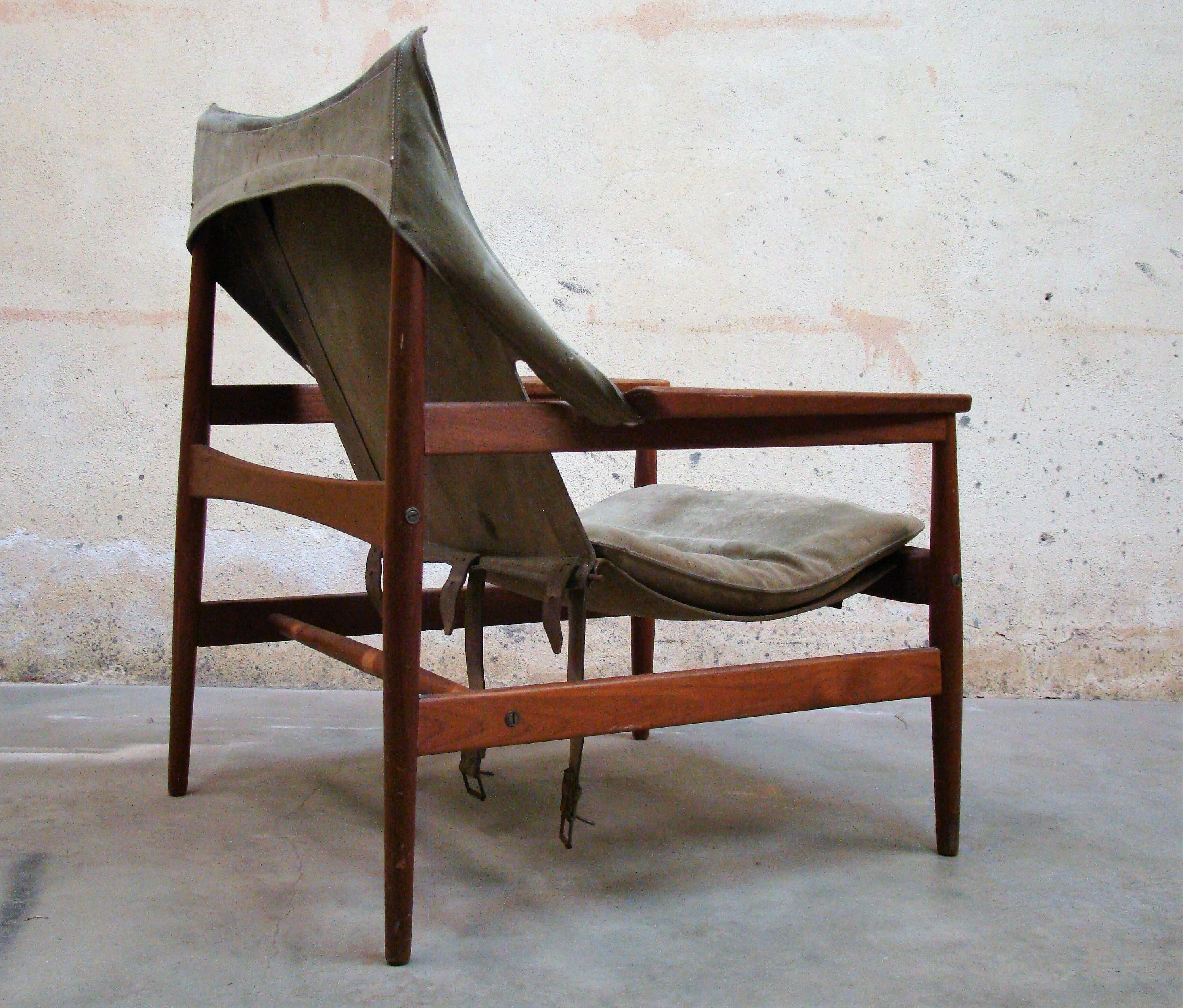 Swedish Hans Olsen Antelope Chair for Viskadalens Mobler in Original Suede Leather For Sale