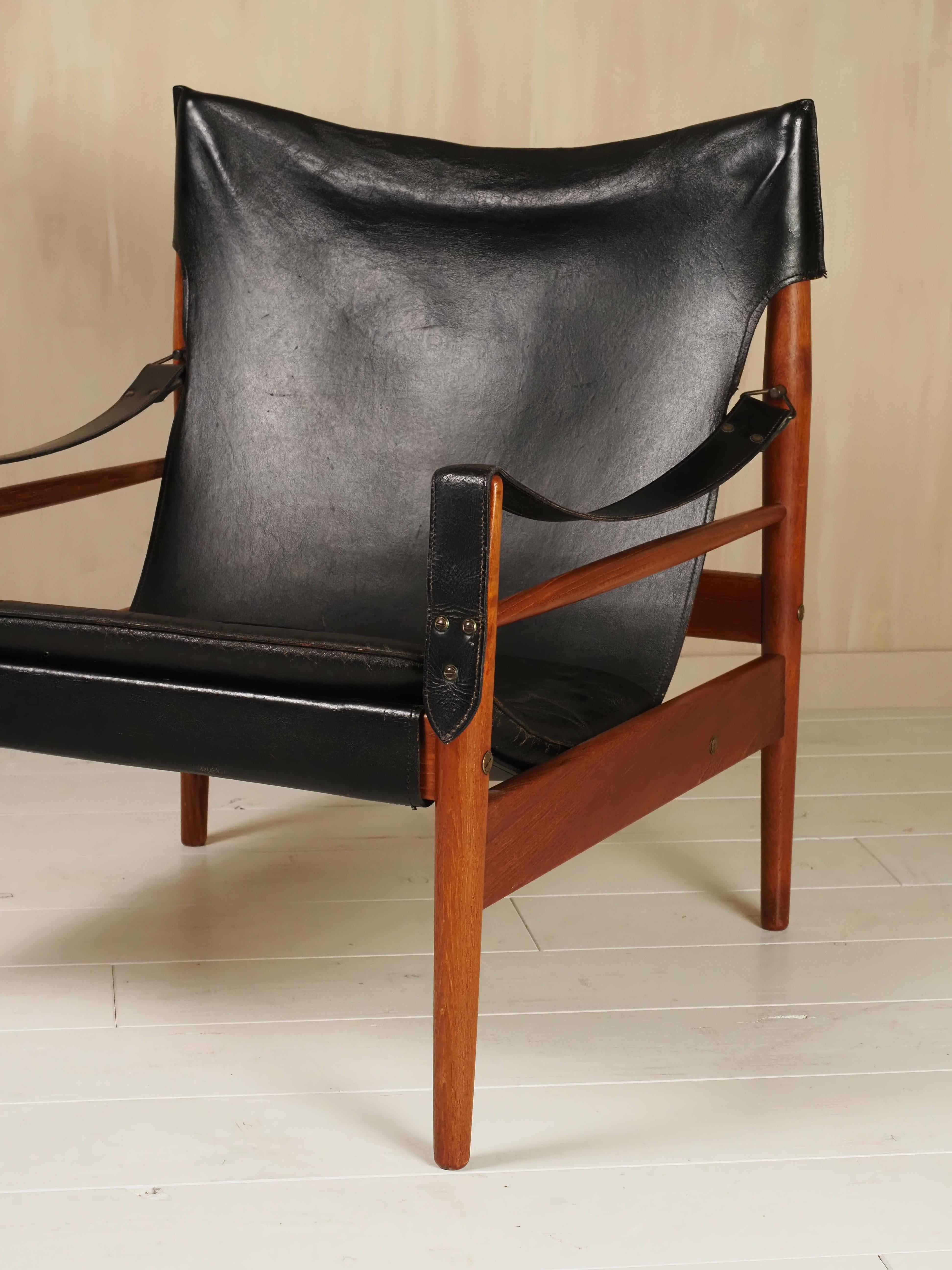Danois Hans Olsen chaise longue Antilope safari 1960's en vente
