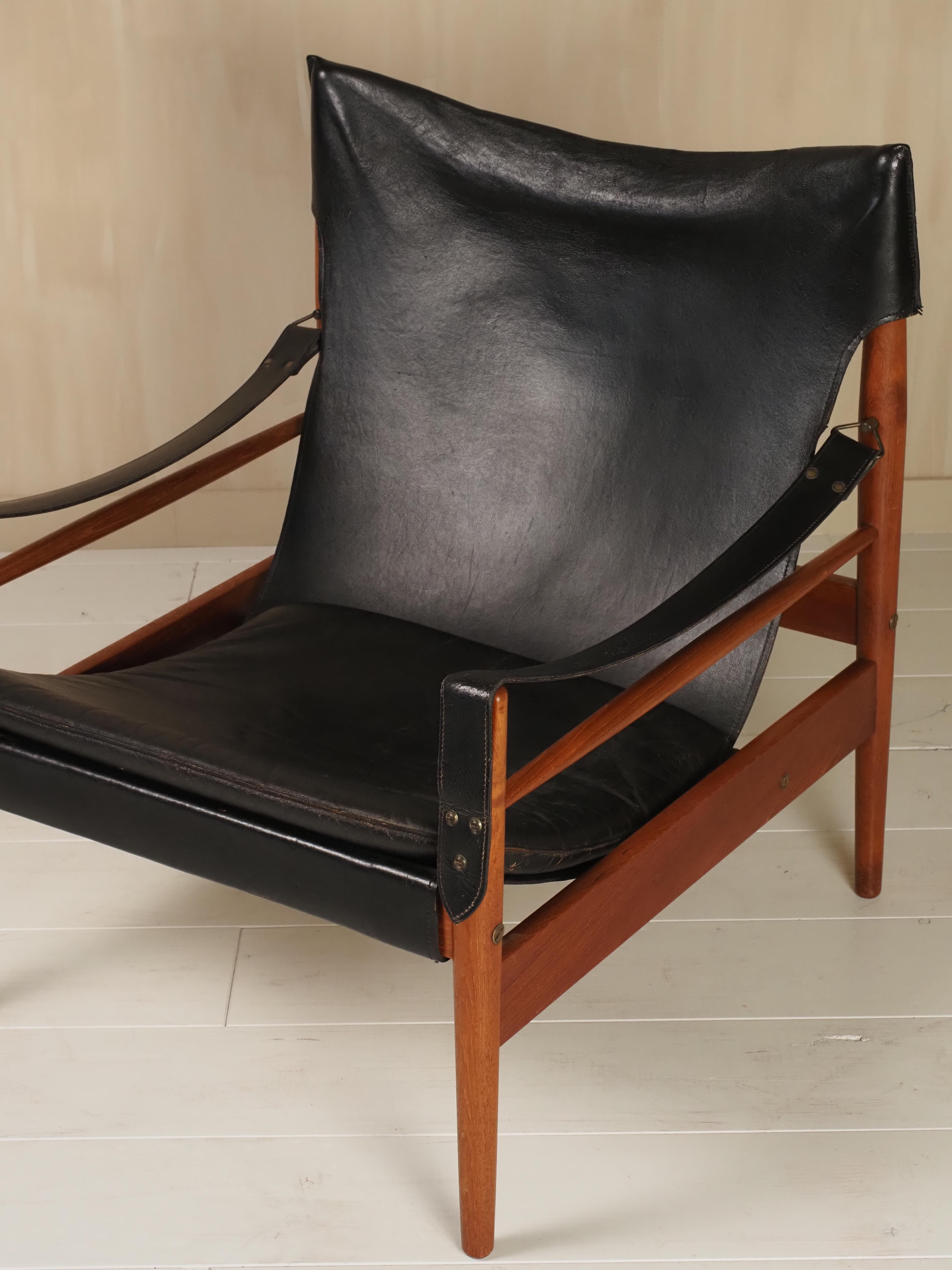 Hans Olsen chaise longue Antilope safari 1960's Bon état - En vente à Diest, BE