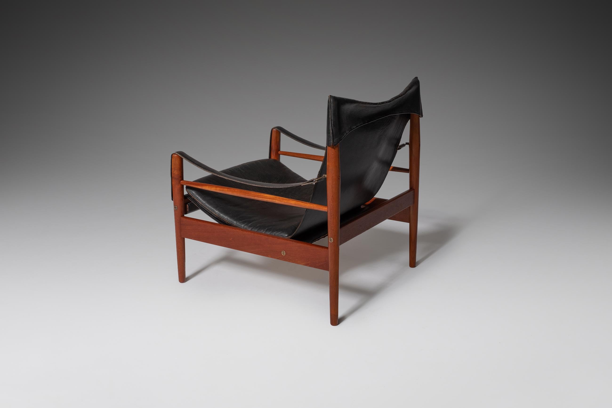 Hans Olsen “Antilope” Safari Lounge Chair, 1960s In Good Condition For Sale In Rotterdam, NL
