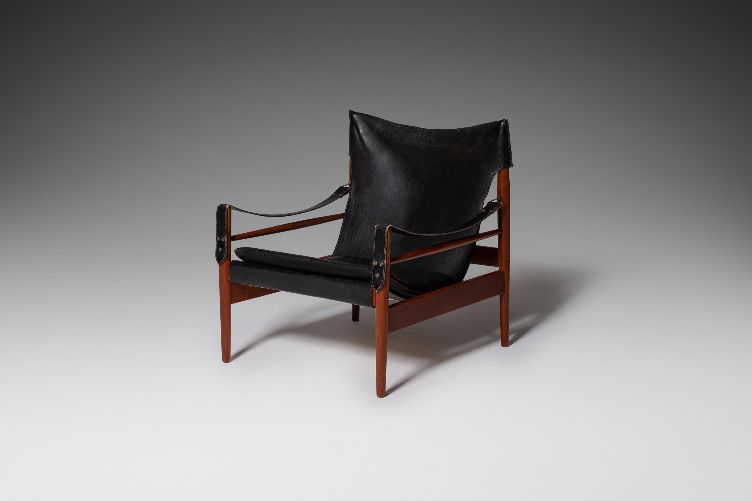 Scandinavian Modern Hans Olsen “Antilope” Safari Lounge Chair, 1960s