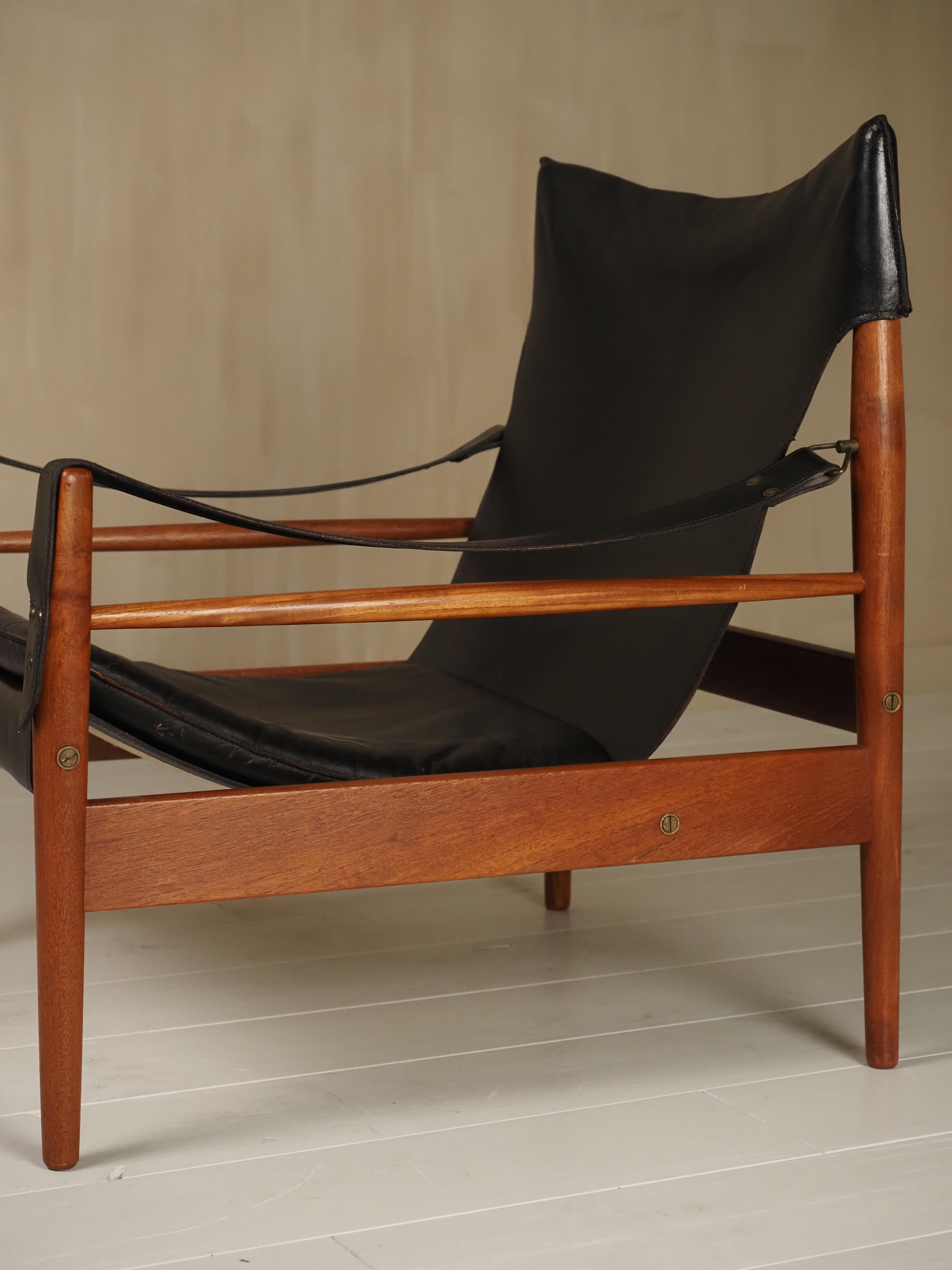 Hans Olsen chaise longue Antilope safari 1960's en vente 2