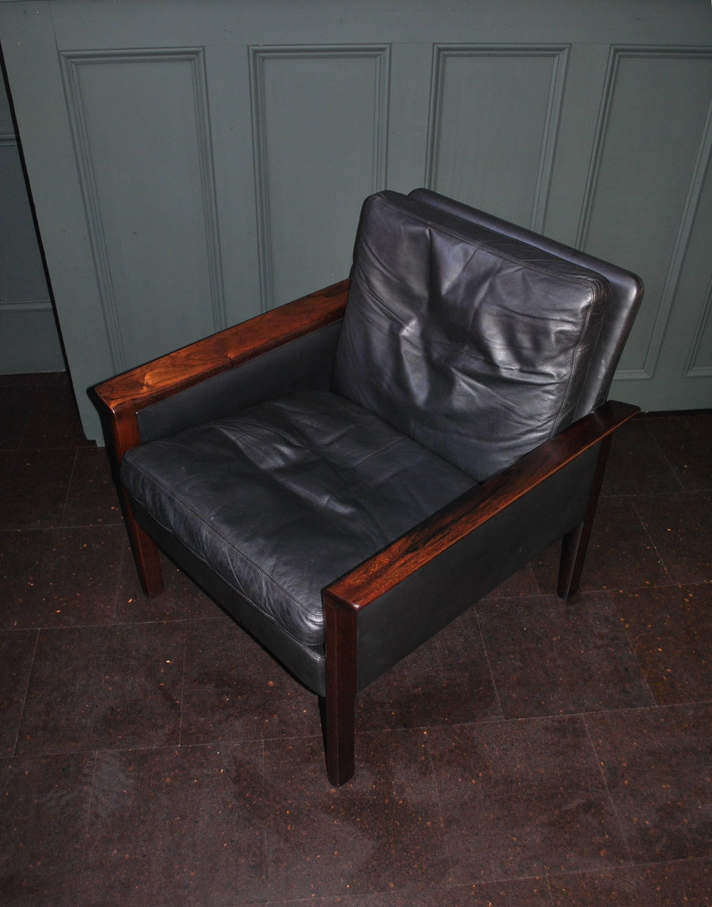 Leather Hans Olsen Armchair, Model 500