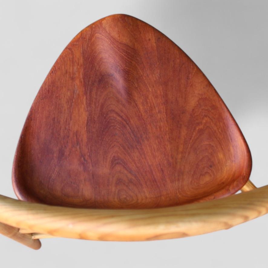 Hans Olsen Sedia Valet in frassino e teak 1957, realizzata a mano da Verner Birksholm in vendita 4