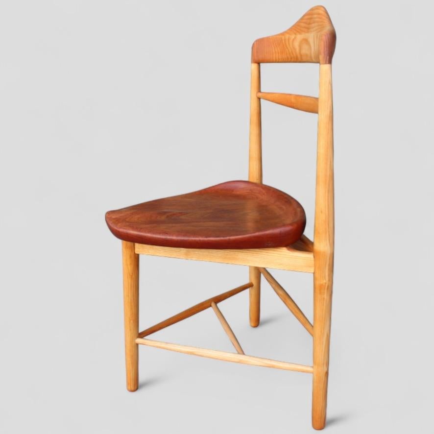 Hans Olsen Sedia Valet in frassino e teak 1957, realizzata a mano da Verner Birksholm in vendita 5