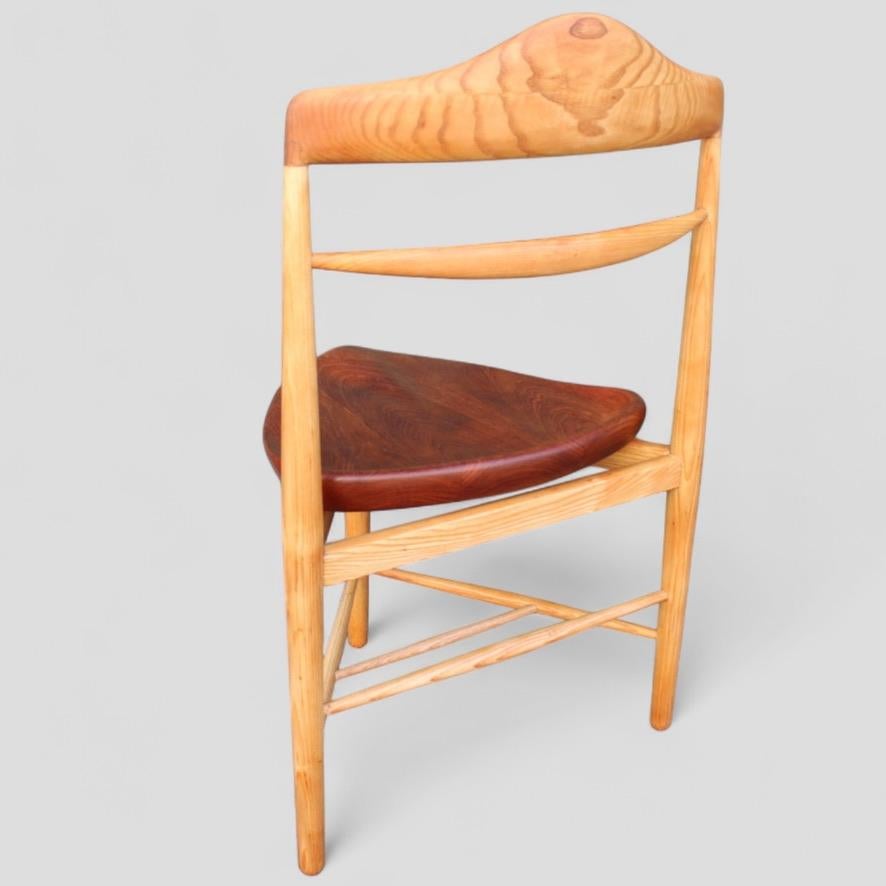 Mid-Century moderno Hans Olsen Sedia Valet in frassino e teak 1957, realizzata a mano da Verner Birksholm in vendita