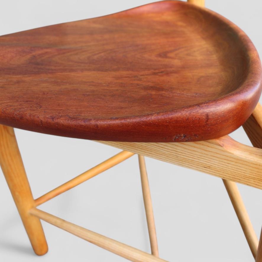 Europeo Hans Olsen Sedia Valet in frassino e teak 1957, realizzata a mano da Verner Birksholm in vendita