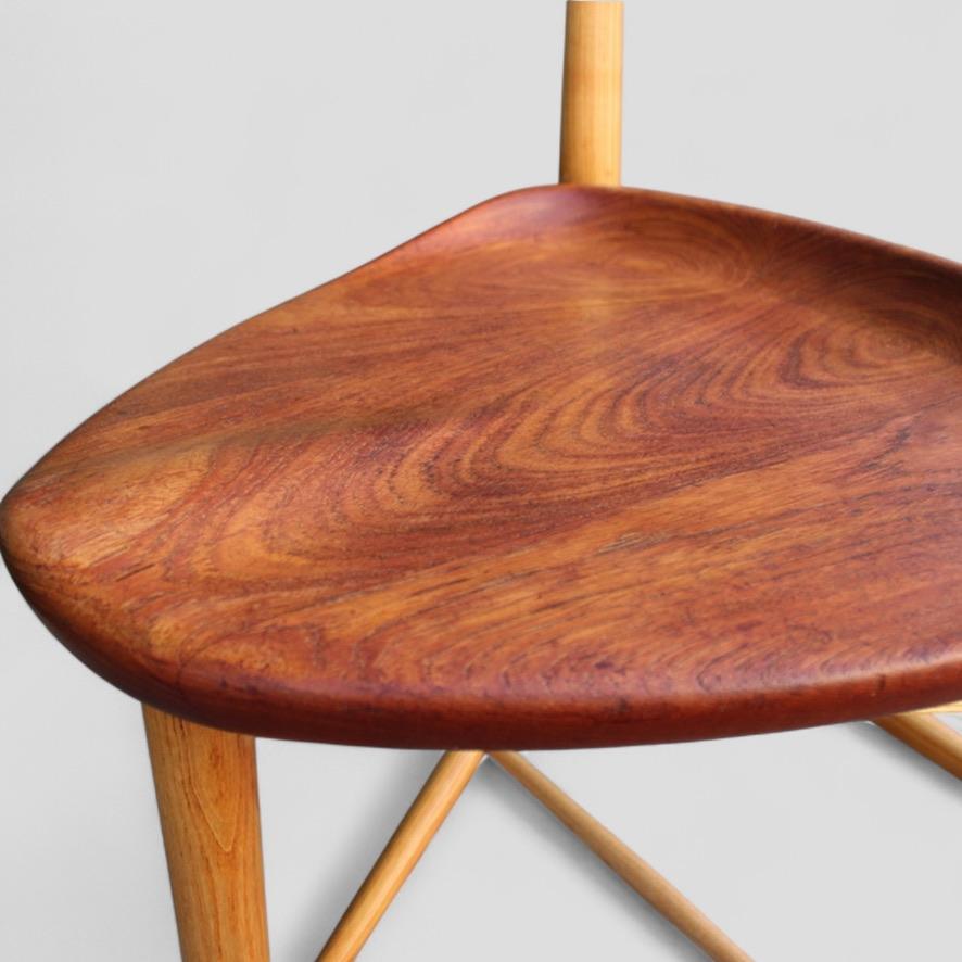 Hans Olsen Sedia Valet in frassino e teak 1957, realizzata a mano da Verner Birksholm In condizioni buone in vendita a Brønshøj, DK