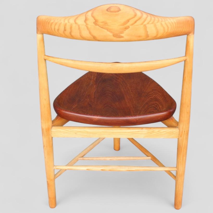 Hans Olsen Sedia Valet in frassino e teak 1957, realizzata a mano da Verner Birksholm in vendita 2
