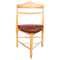 Hans Olsen Ash and teak 1957 handcrafted Valet chair by Verner Birksholm
