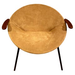 Vintage Hans Olsen, balloon chair in suede