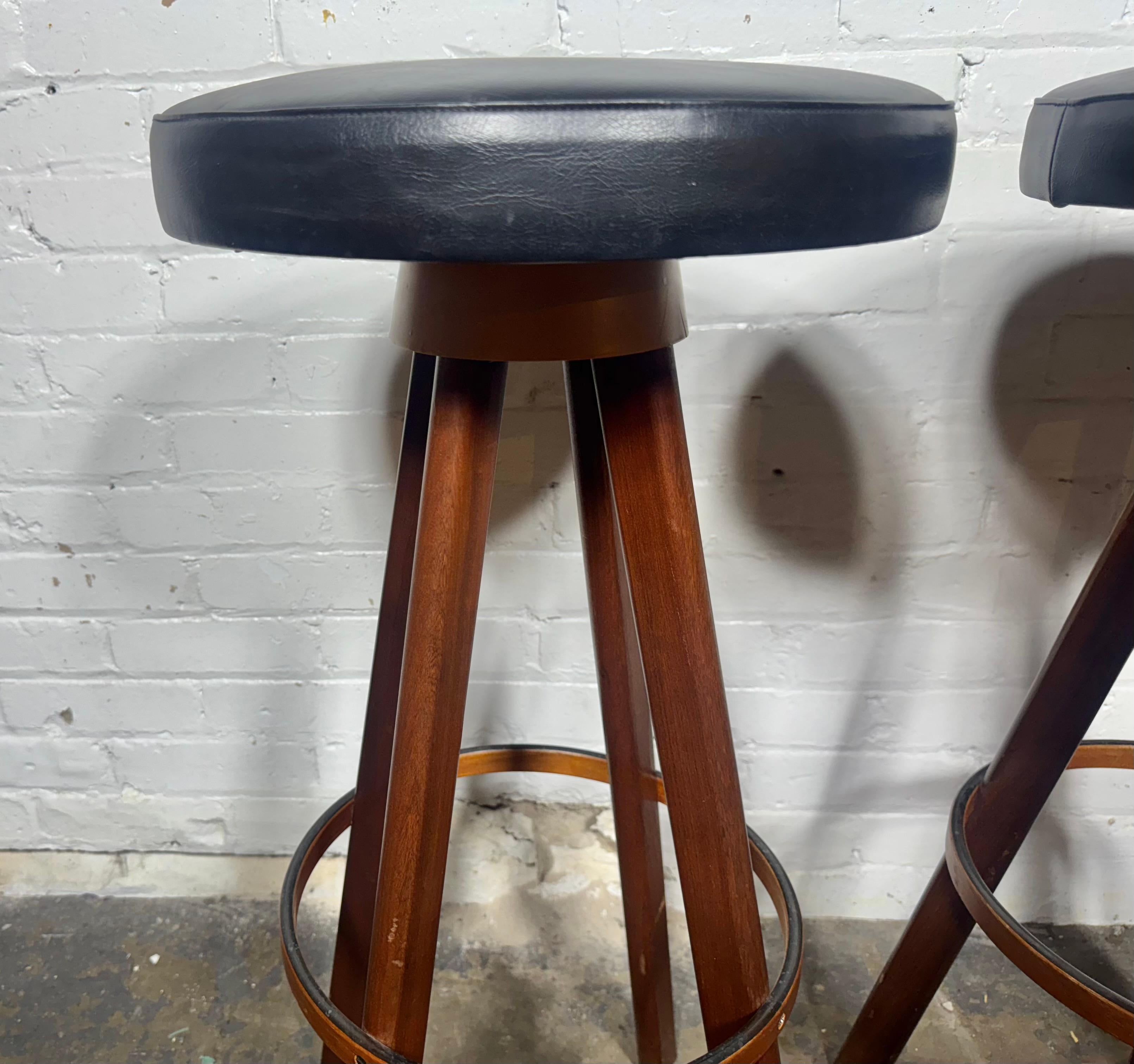 Tabourets de bar Hans Olsen pour Rojle Frem Danemark 1960 en vente 1