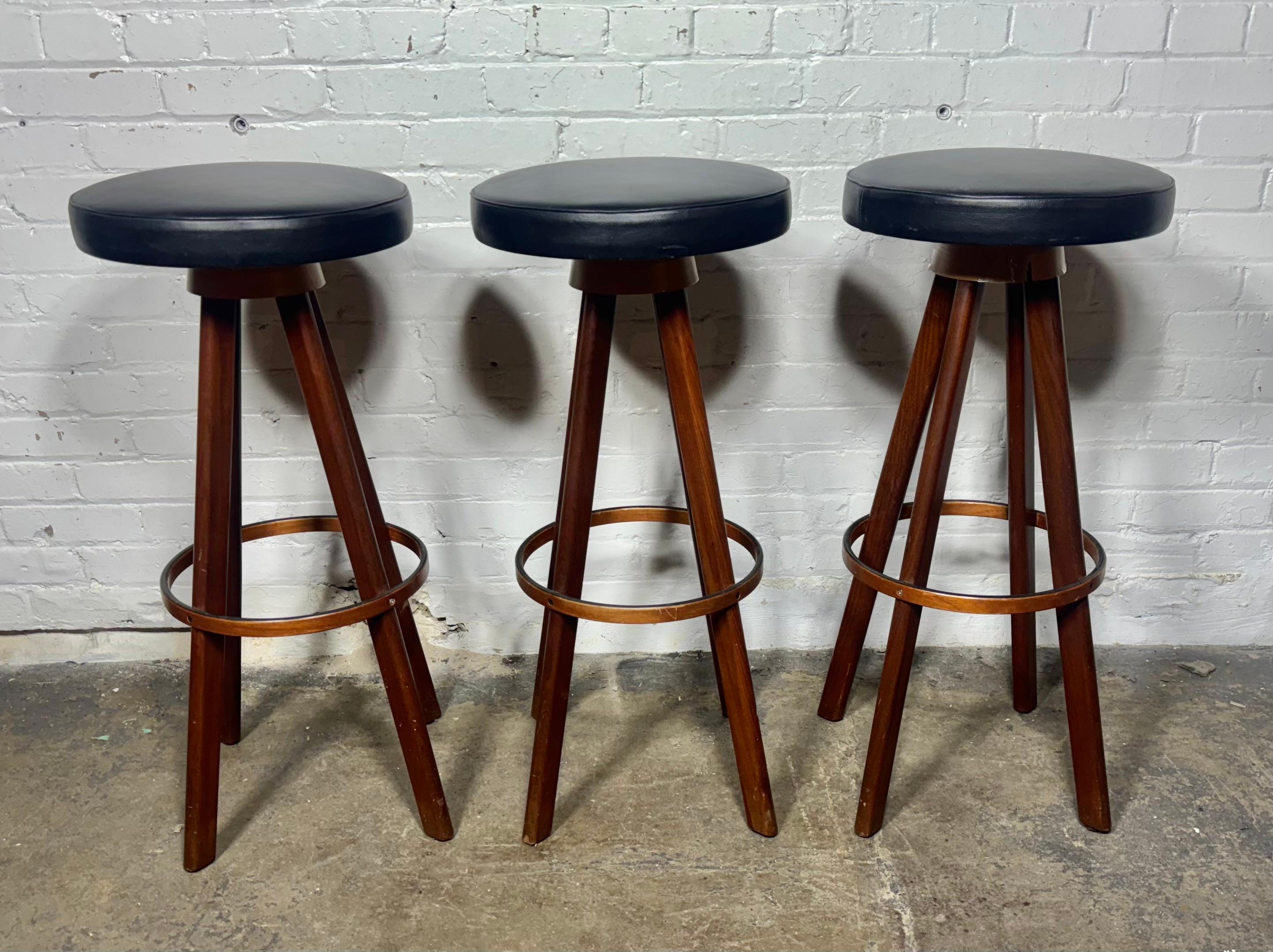 Tabourets de bar Hans Olsen pour Rojle Frem Danemark 1960 en vente 4
