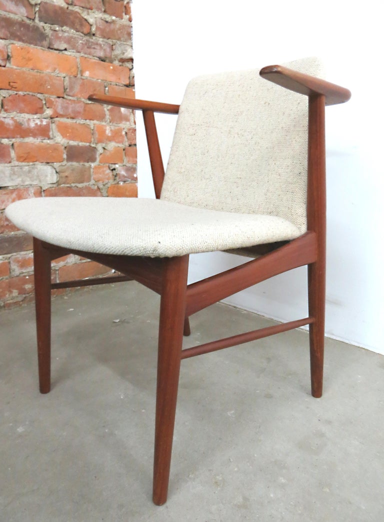 Hans Olsen / Bramin Denmark Teak Desk Armchair Chair Danish Design