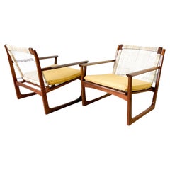 Retro Hans Olsen Cane Back Lounge Chairs