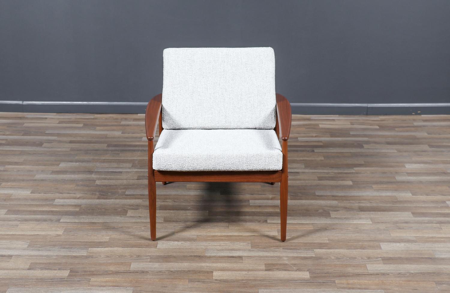 Mid-20th Century Hans Olsen Cane & Teak Lounge Chair for Juul Kristensen