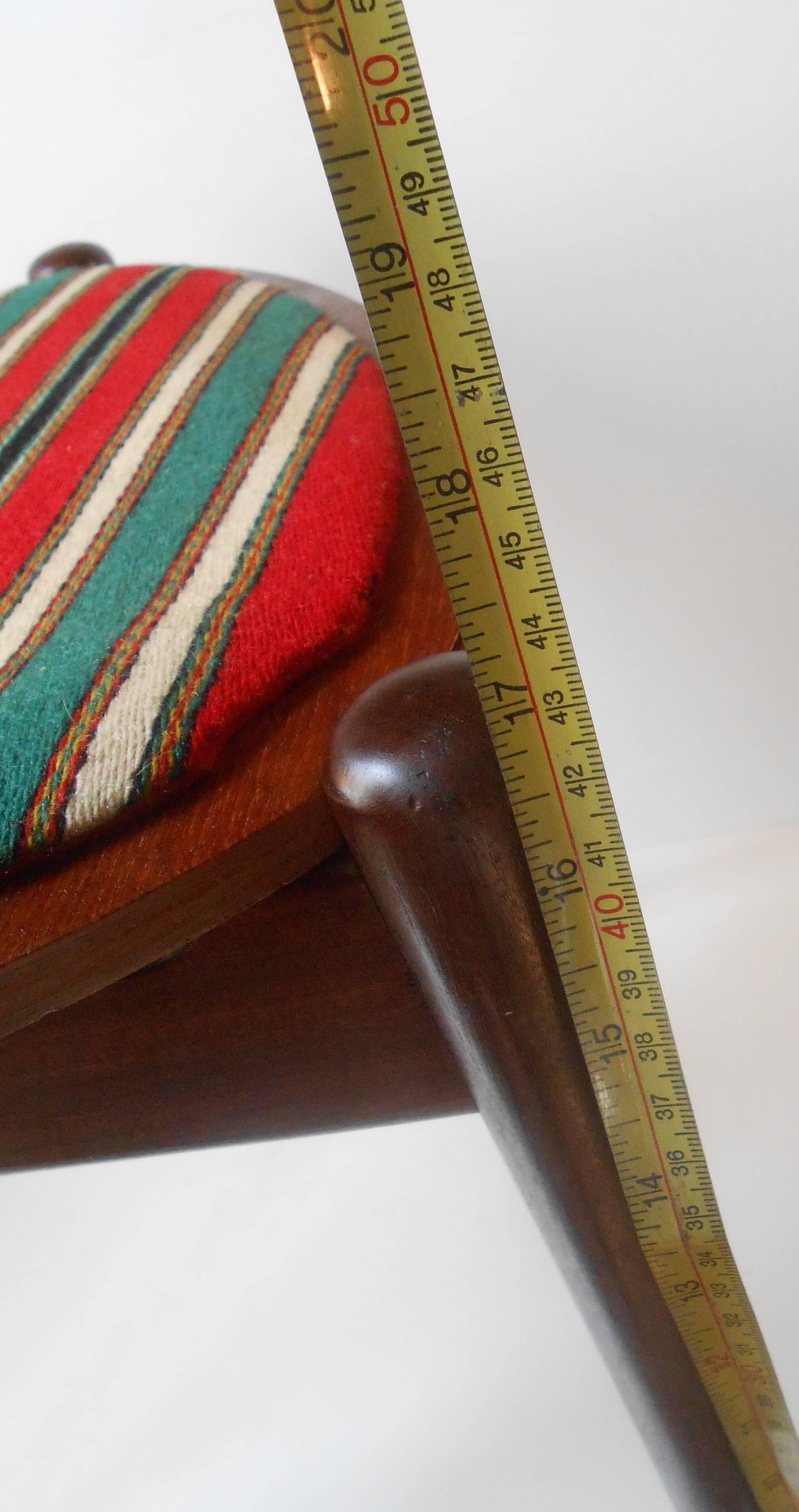 Hans Olsen Danish Modern Reversible Three-Legged Oak & Teak Stool, Side Table 3