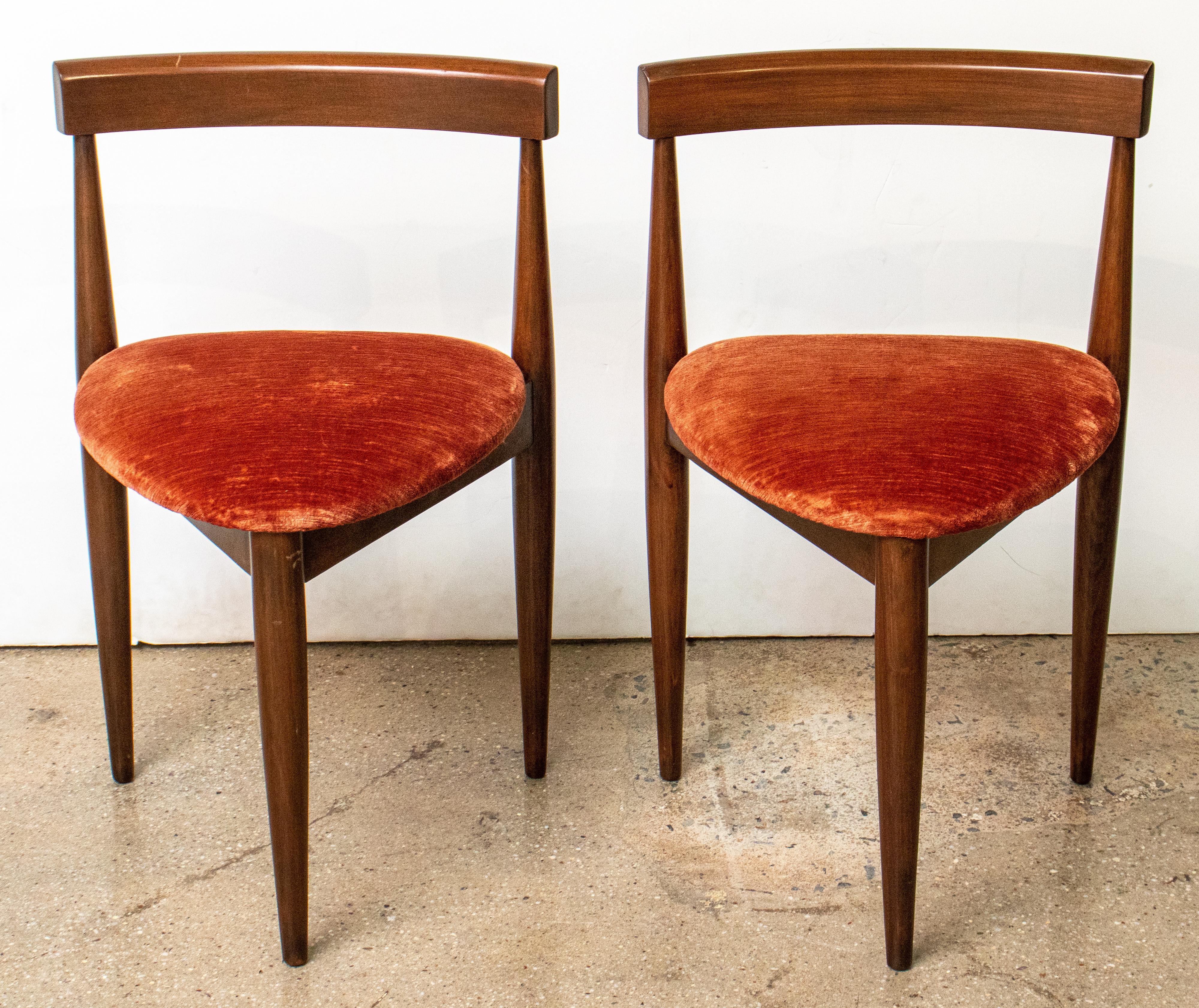 Mid-Century Modern Hans Olsen Danish Modern Tripod Chairs, Pair