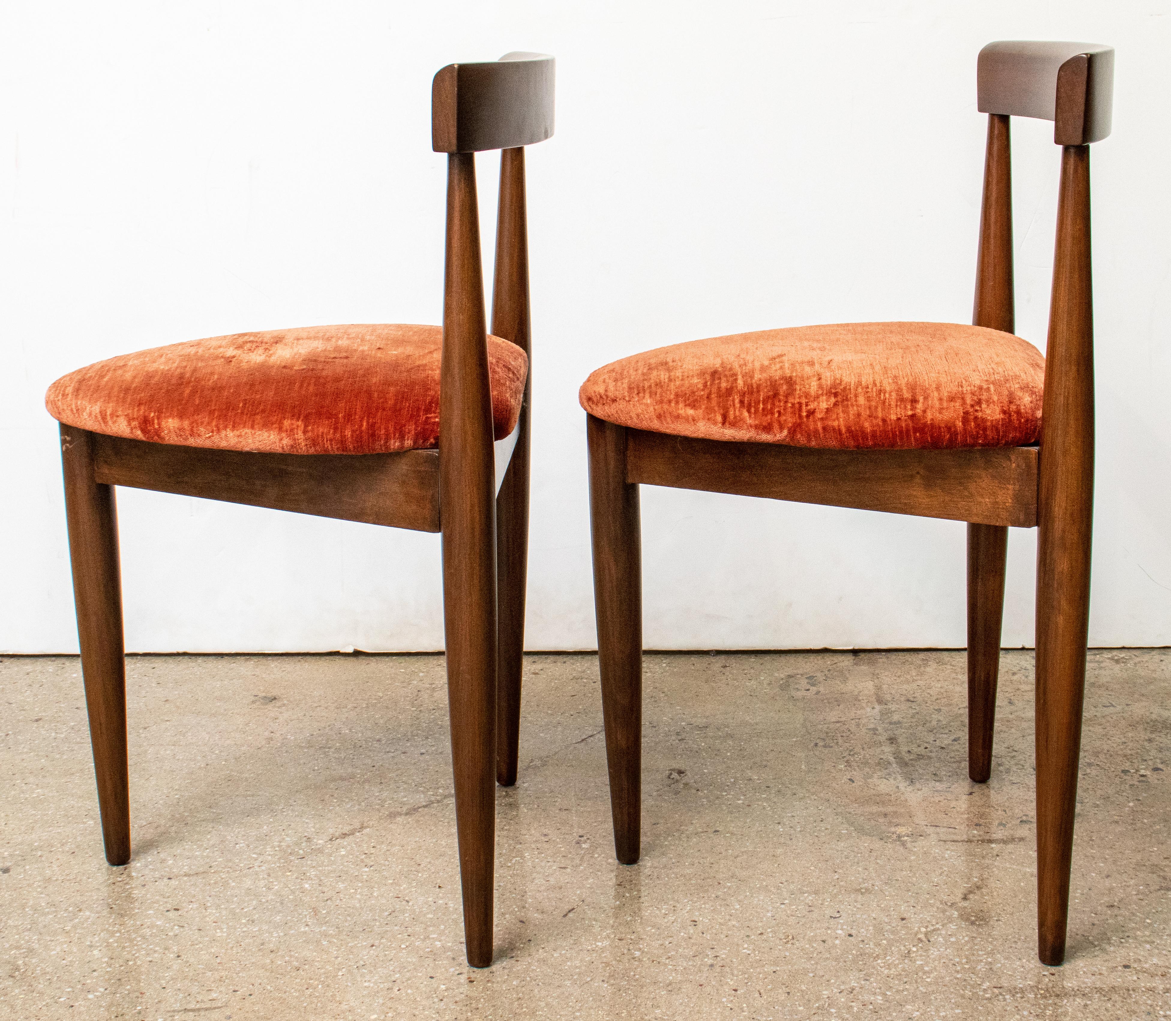 Upholstery Hans Olsen Danish Modern Tripod Chairs, Pair
