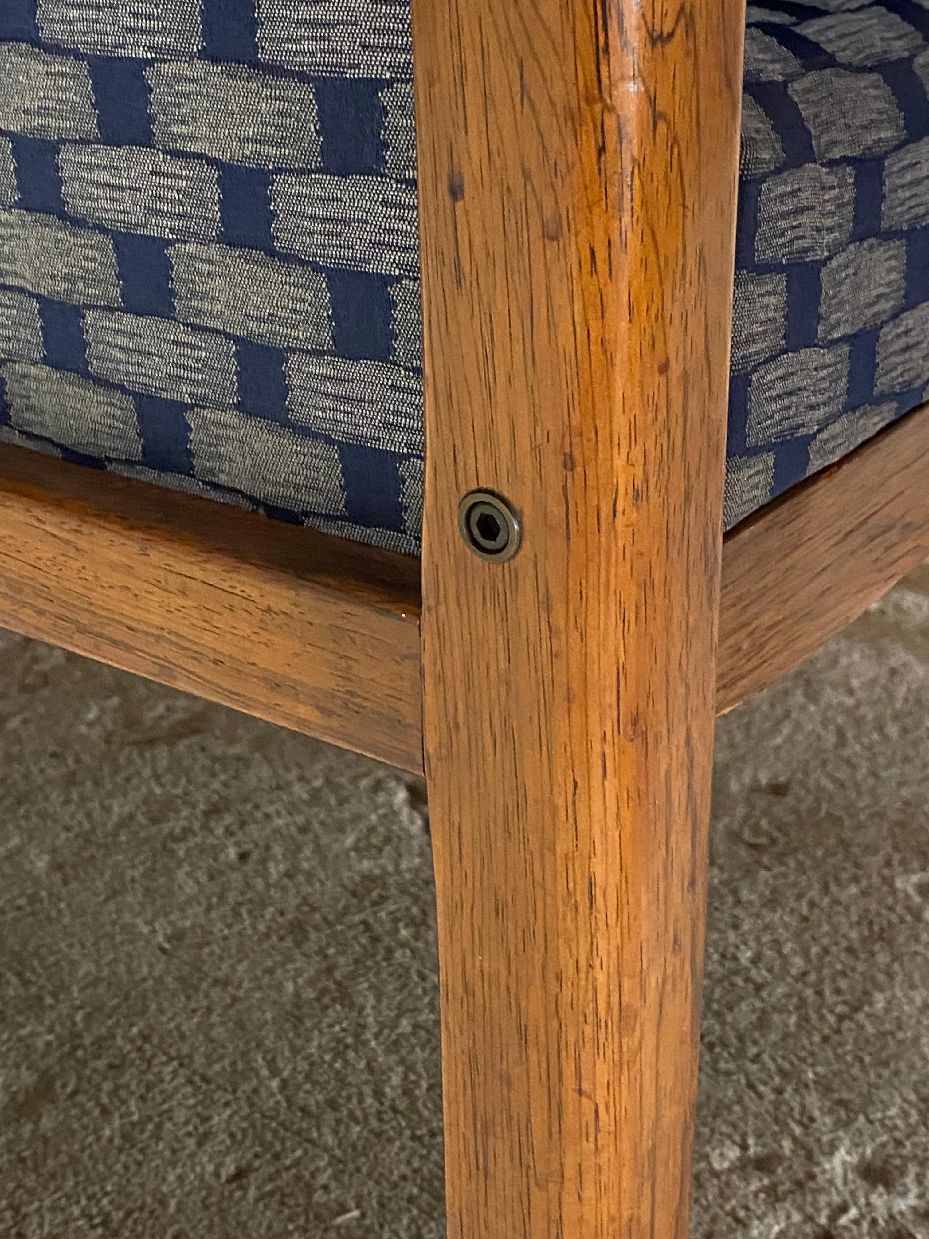 Hans Olsen Danish Modern Upholstered Rosewood Club Chairs, A Pair For Sale 6