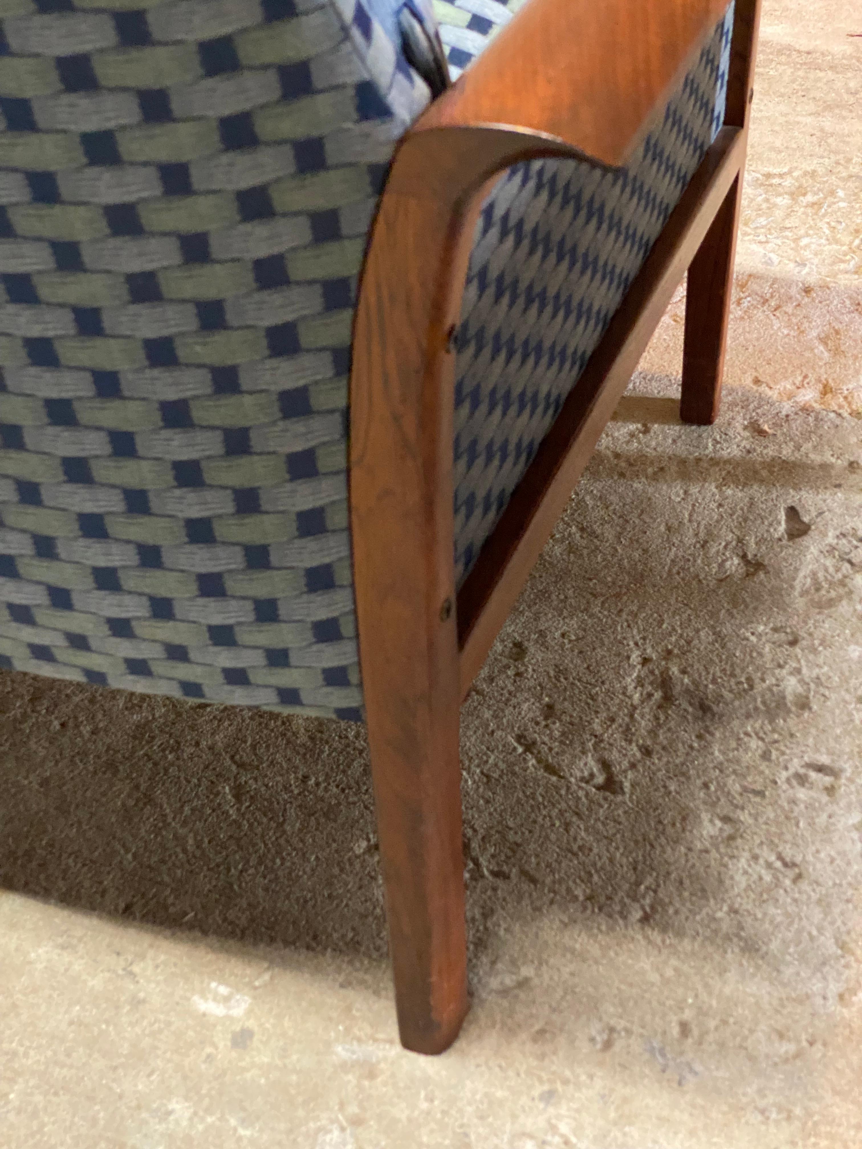 Hans Olsen Danish Modern Upholstered Rosewood Club Chairs, A Pair For Sale 8
