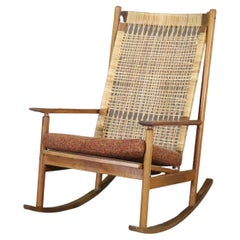 Vintage Hans Olsen Designed Cane Rocking Chair