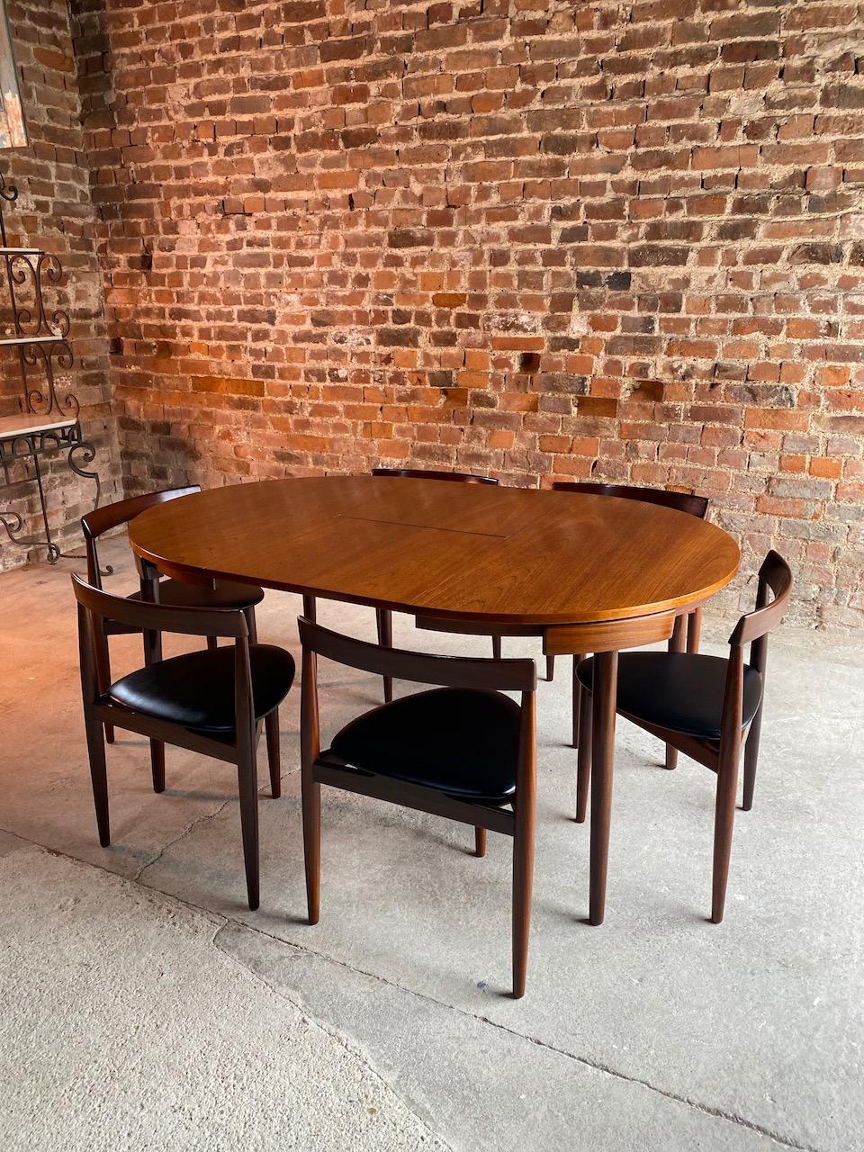 Hans Olsen Dinette Dining Table and 6 Chairs Frem Rojle Danish Midcentury  In Excellent Condition In Longdon, Tewkesbury