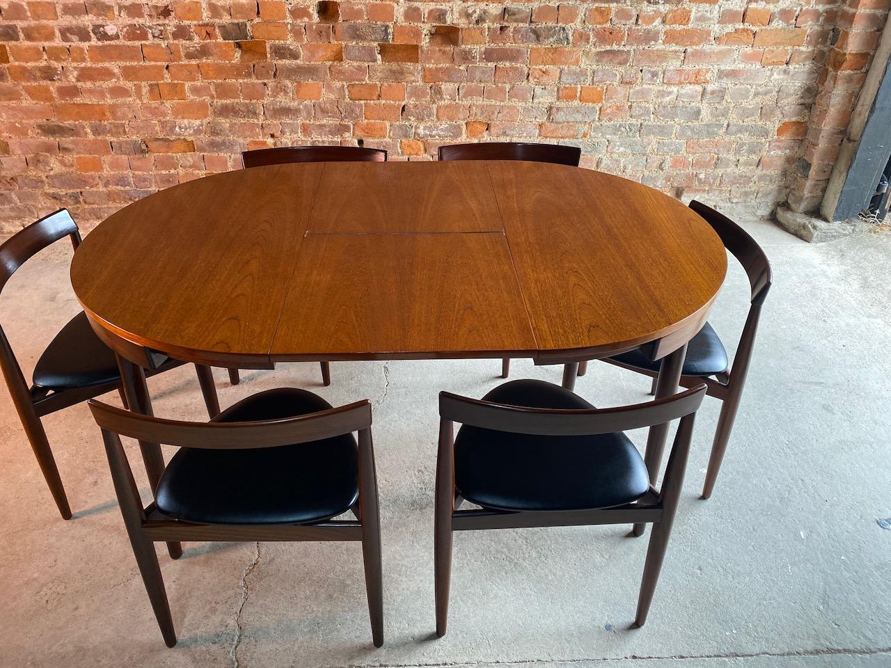 Mid-20th Century Hans Olsen Dinette Dining Table and 6 Chairs Frem Rojle Danish Midcentury 