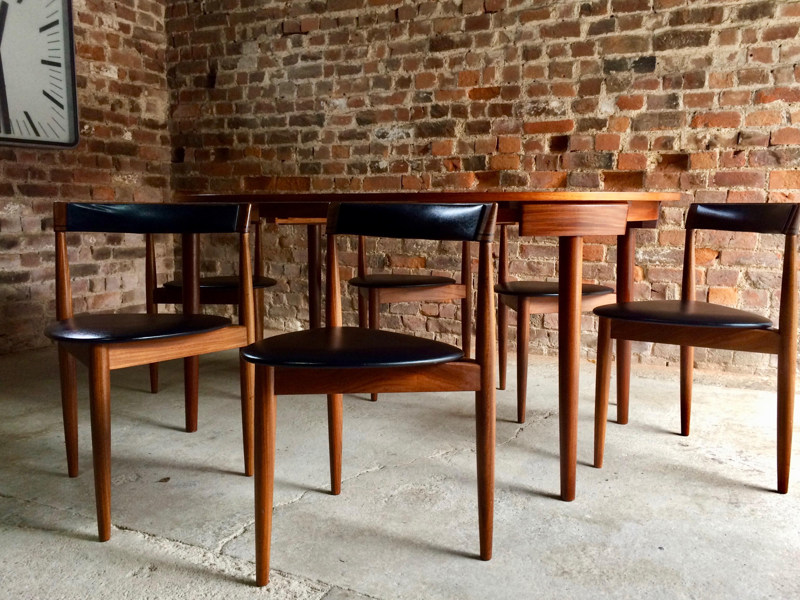 Hans Olsen Dinette Dining Table & 6 Chairs Frem Rojle Danish Midcentury Set of 3 4