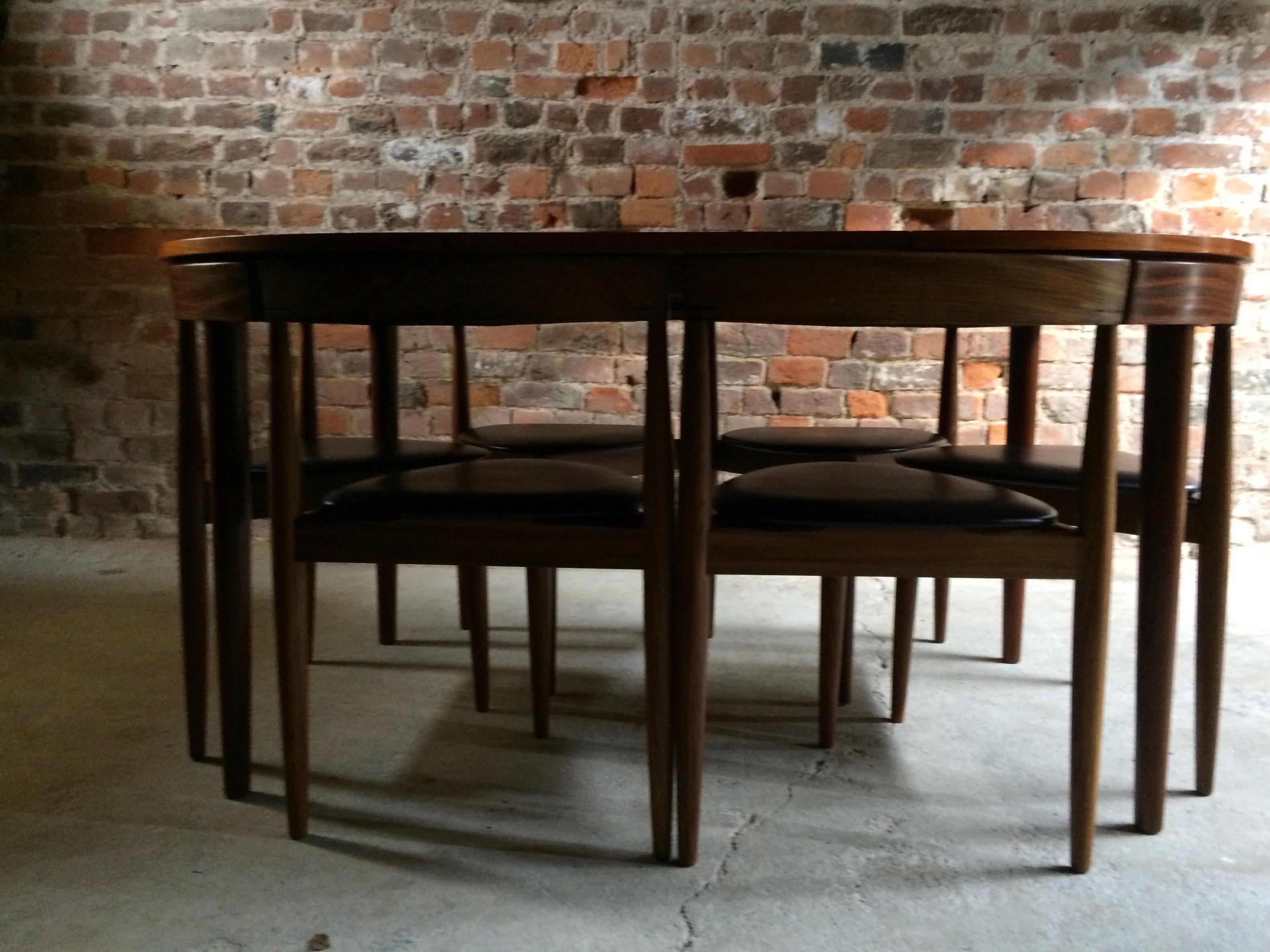 Hans Olsen Dinette Dining Table & 6 Chairs Frem Rojle Danish Midcentury Set of 3 5