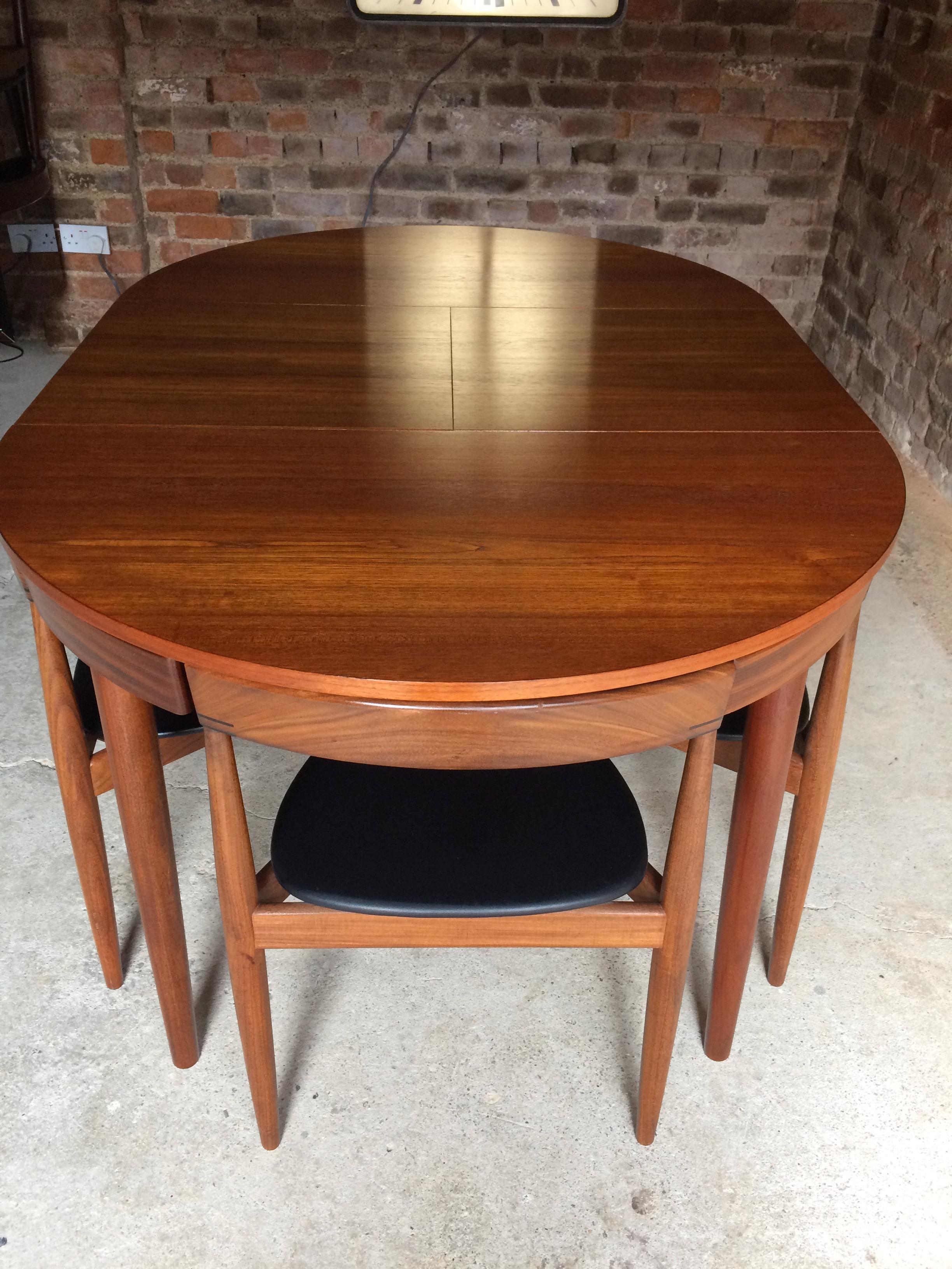 Hans Olsen Dinette Dining Table & 6 Chairs Frem Rojle Danish Midcentury Set of 3 7