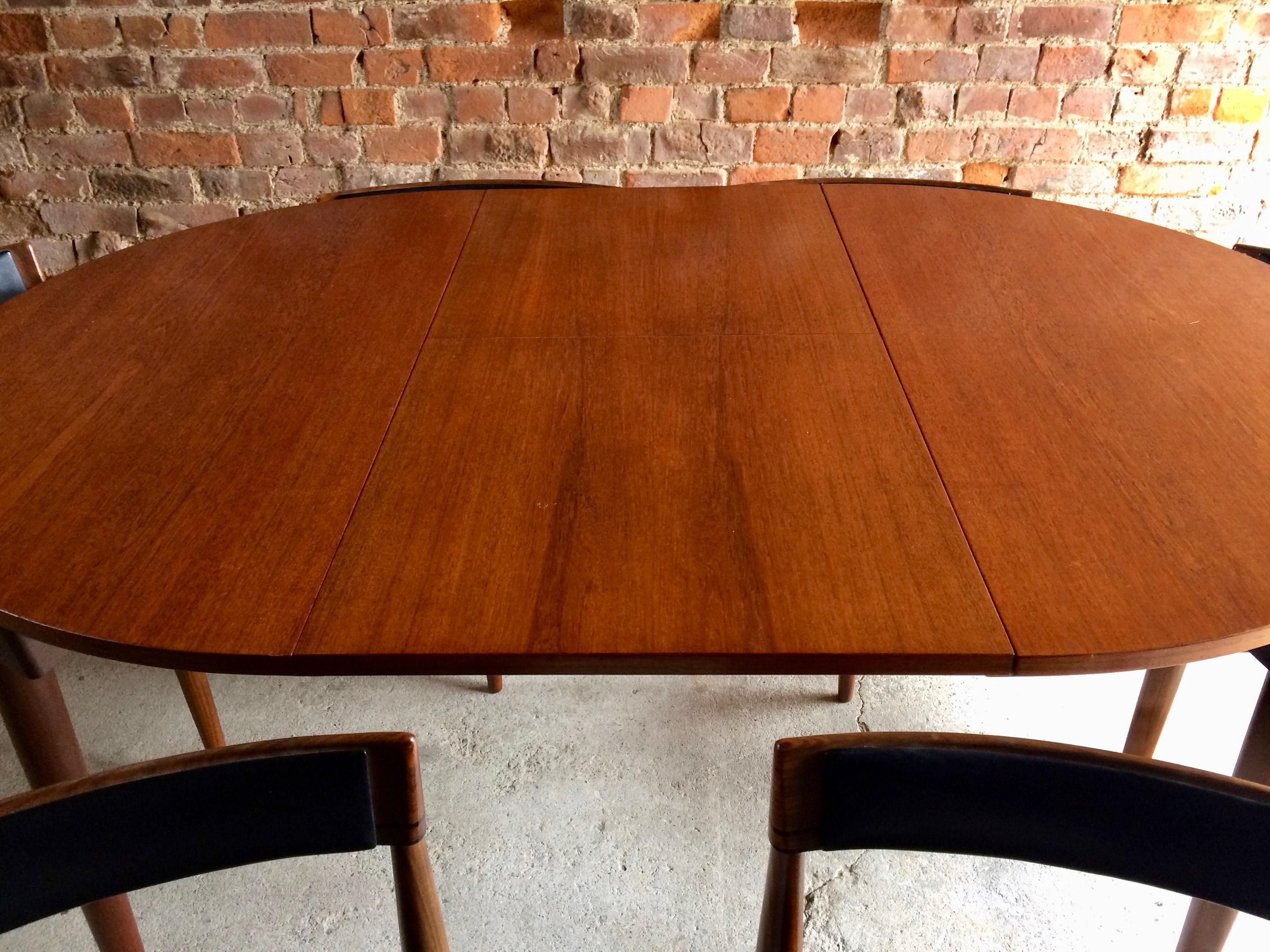Hans Olsen Dinette Dining Table & 6 Chairs Frem Rojle Danish Midcentury Set of 3 2