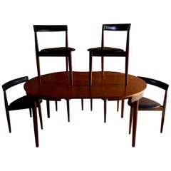 Hans Olsen Dinette Dining Table & 6 Chairs Frem Rojle Danish Midcentury Set of 3