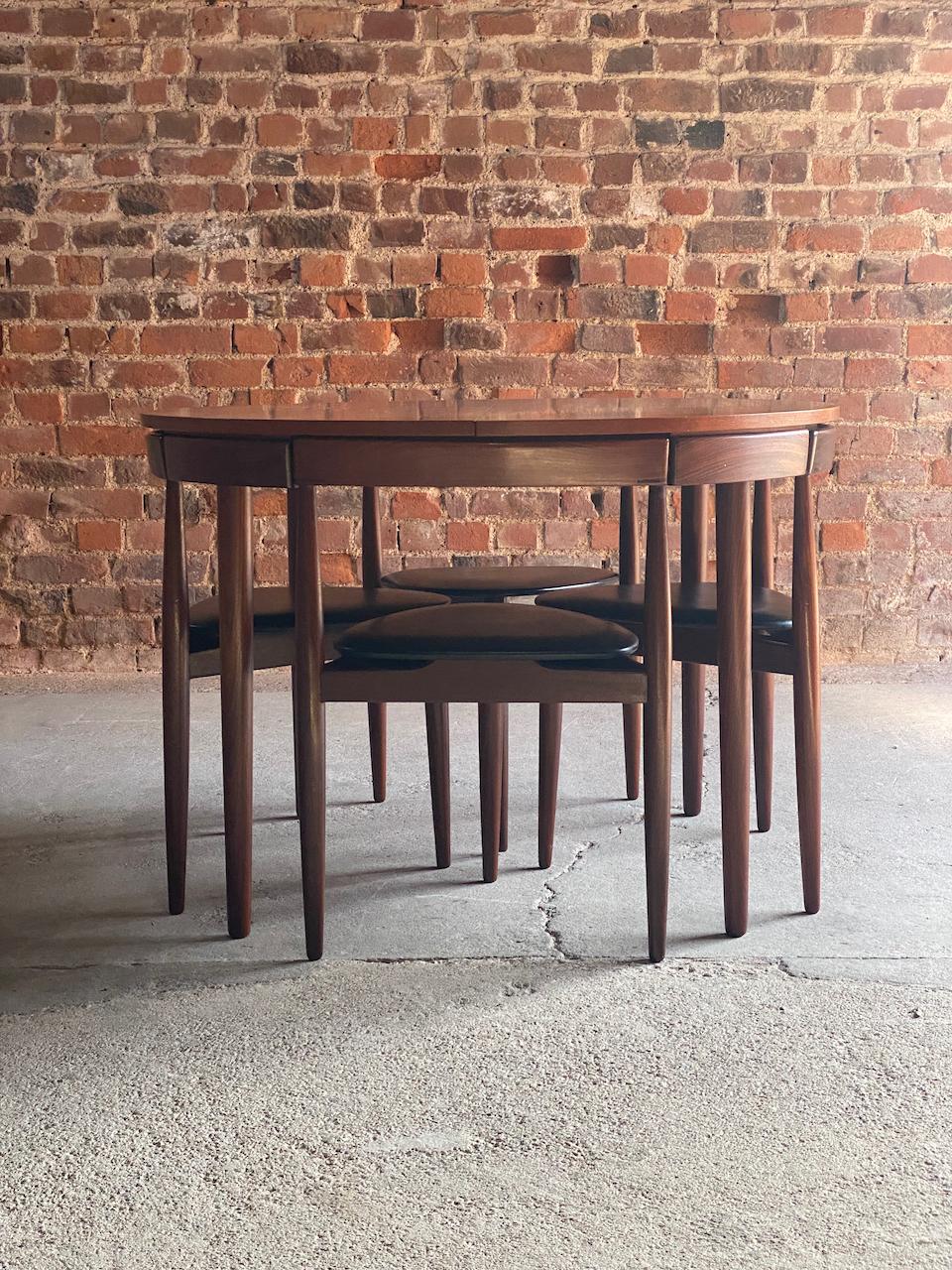 Mid-Century Modern Hans Olsen Dinette Dining Table and Four Chairs Frem Rojle, Circa 1960