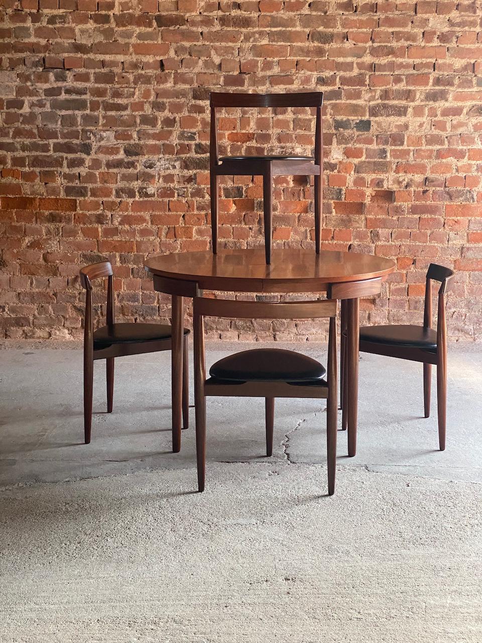 Mid-20th Century Hans Olsen Dinette Dining Table and Four Chairs Frem Rojle, Circa 1960