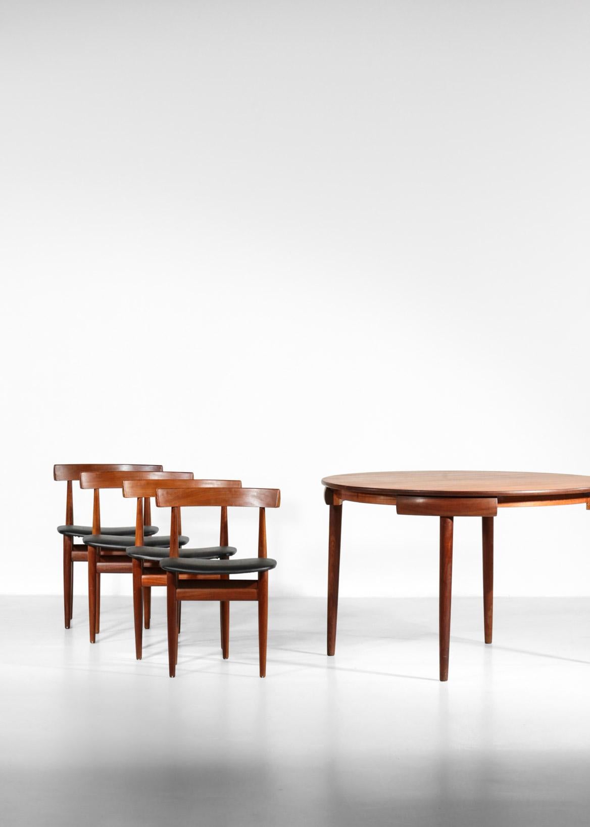 20th Century Hans Olsen Dining Table Set in Teak, Danish Design