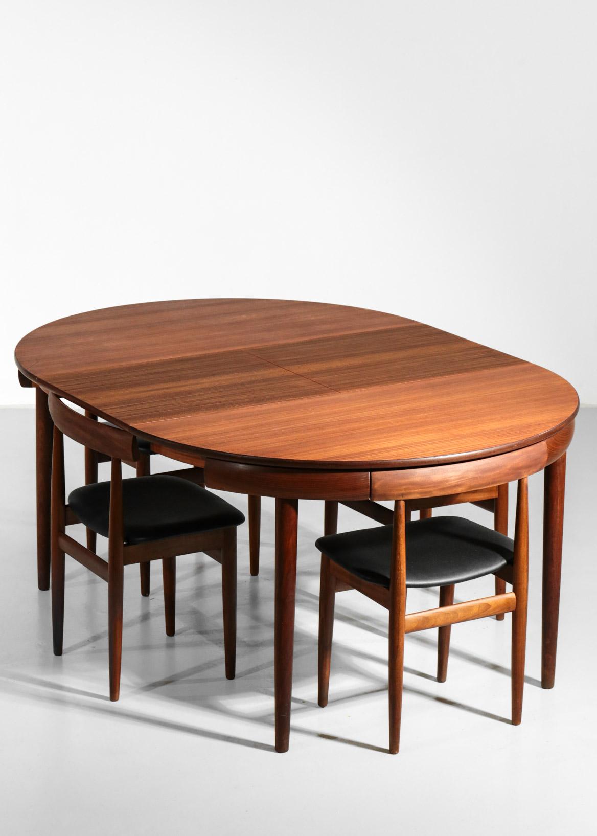 Hans Olsen Dining Table Set in Teak, Danish Design 1
