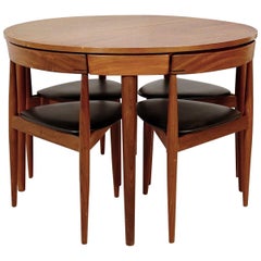 Hans Olsen Extendable Dining Table with Four Chairs for Frem Røjle, Denmark 1960